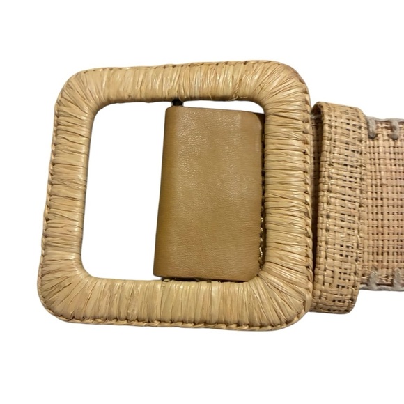 Elie Tahari Woven Wide Belt Beige main image 11